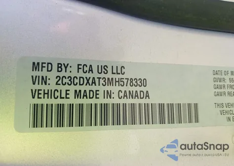2021 Dodge Charger Police Rwd z USA, uszkodzony, nr VIN 2C3CDXAT3MH578330